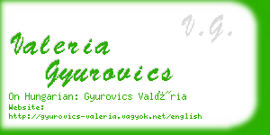 valeria gyurovics business card